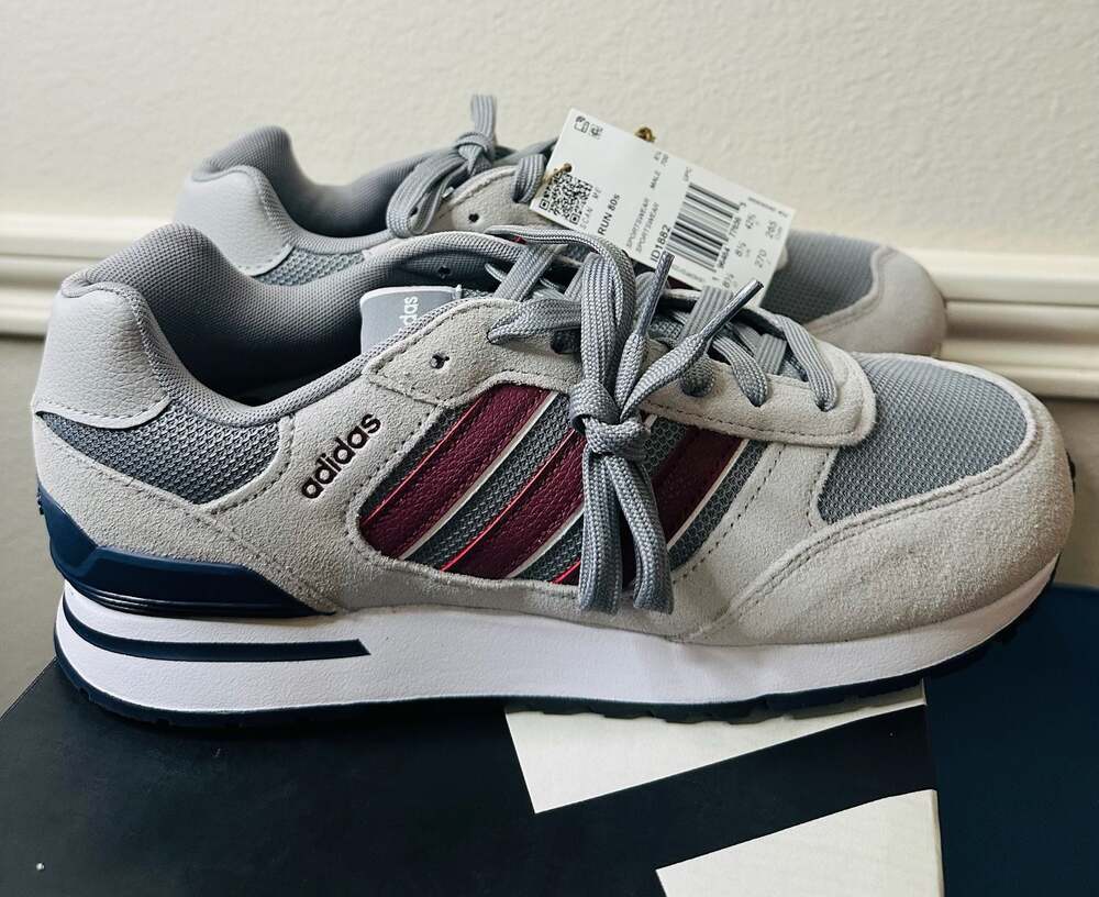 adidas Men's Run 80s Shoes in Grey Shadow Red Shadow Navy (ID1882)